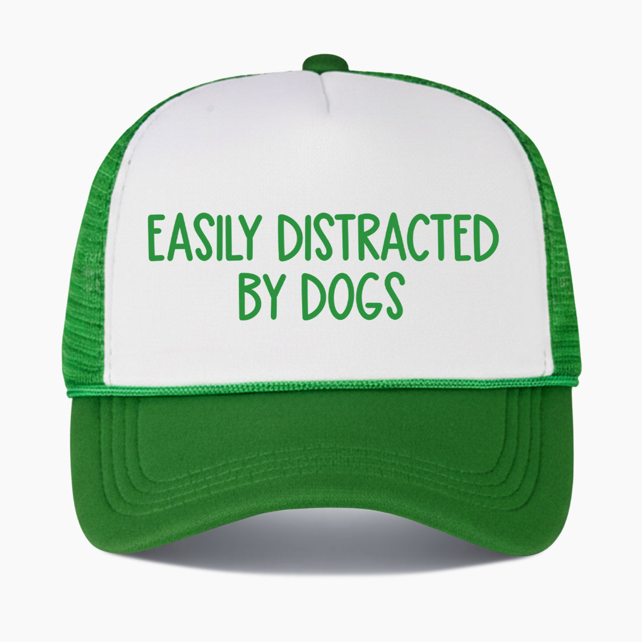 Easily Distracted by Dogs Colorblock Trucker Hat