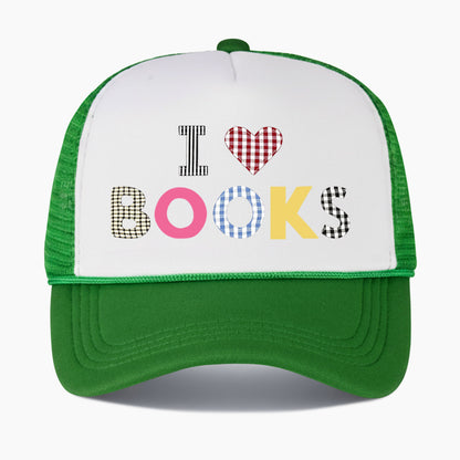 I Love Books Colorblock Trucker Hat