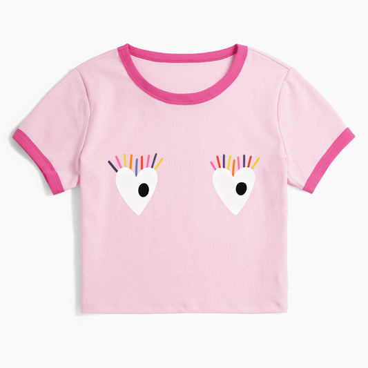 Bright Eyed Big Hearted Ringer Tee